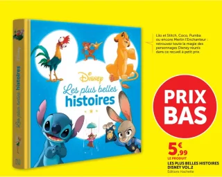 Livre Les plus belles histoires Disney Vol.2 Éditions Hachette