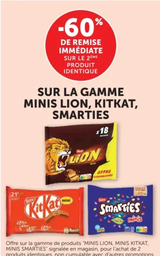 Sachets Minis Lion, KitKat, Smarties