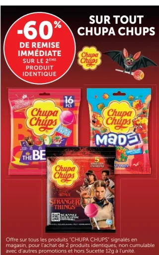 Gamme de sucettes et bonbons Chupa Chups