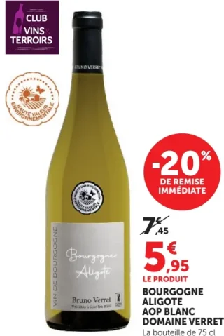 Bourgogne Aligoté AOP Blanc Domaine Verret