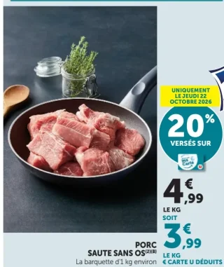 Sauté sans os de porc Le Porc Français