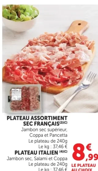 Plateau Assortiment Sec Français ou Italien