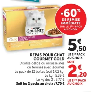 Repas pour chat Gourmet Gold