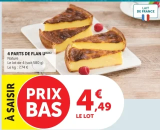 4 parts de flan U nature
