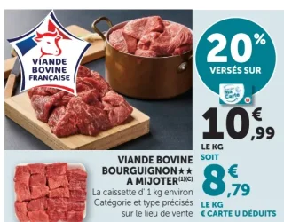Viande bovine bourguignon a mijoter U