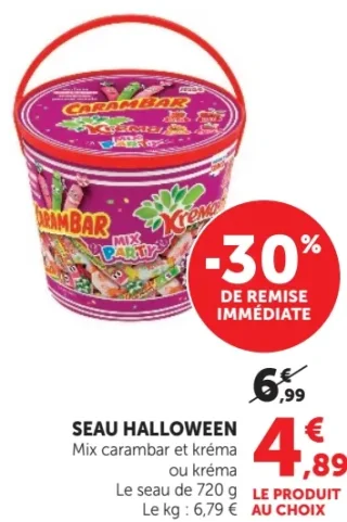 Seau Halloween Mix carambar et kréma