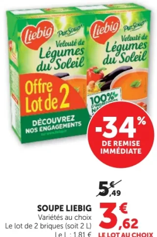 SOUPE LIEBIG Variétés au choix