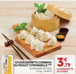 Gyoza crevette combava ou poulet citronnelle
