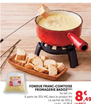 Fondue Franc-Comtoise Fromagerie Badoz