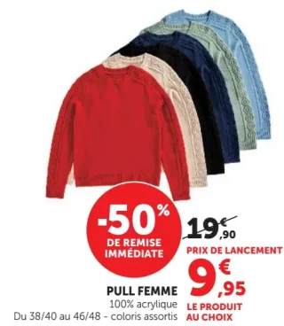 Pull femme 100% acrylique U Collection
