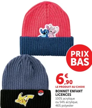 Bonnet enfant Licences