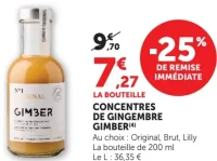 Concentrés de gingembre Gimber