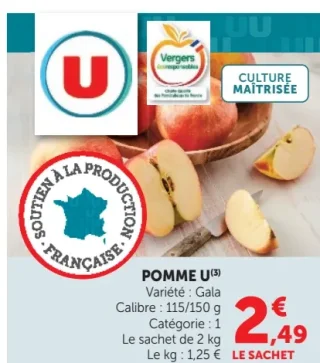 Pomme Gala U Le sachet de 2 kg