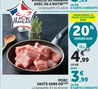 Sauté de porc sans os Le Porc Français