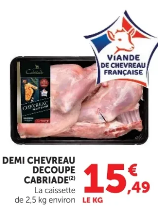 Demi chevreau découpé Cabriade