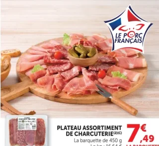 Plateau assortiment de charcuterie