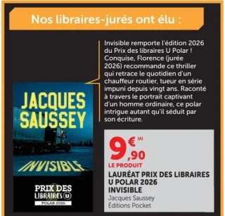 Livre Invisible Jacques Saussey Éditions Pocket