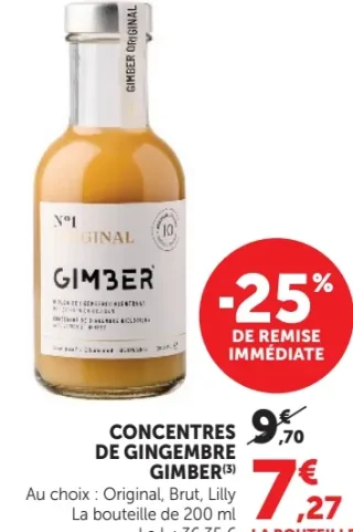 Concentré de gingembre Gimber