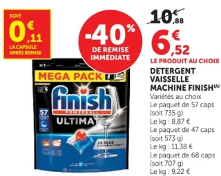 DÉTERGENT VAISSELLE MACHINE FINISH ULTIMATE