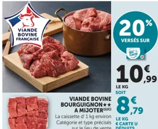 Viande bovine bourguignon à mijoter