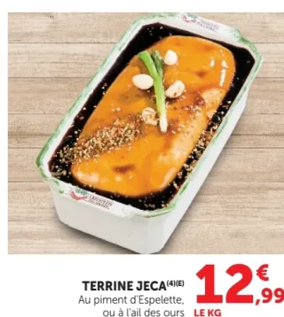 Terrine Jeca au piment d'Espelette, ou à l'ail des ours