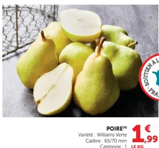 Poires Williams verte