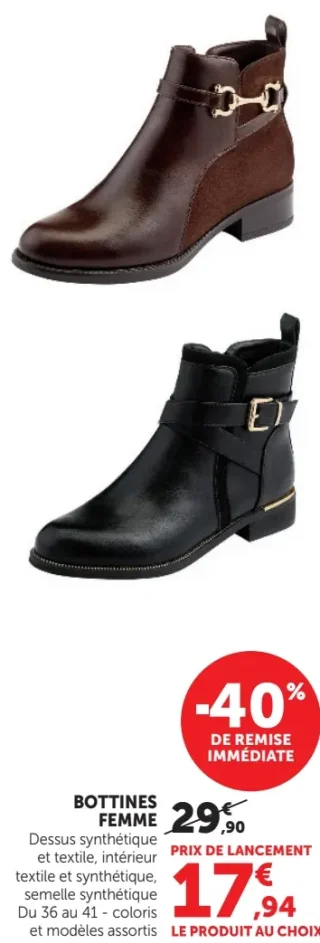 Bottines femme U Collection