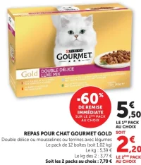 Repas pour chat Gourmet Gold Double Délice