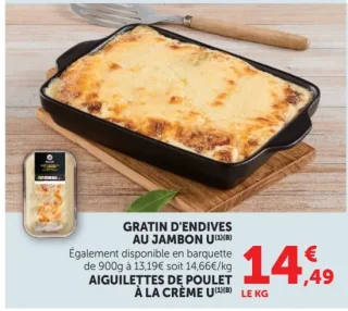 Gratin d'endives au jambon U