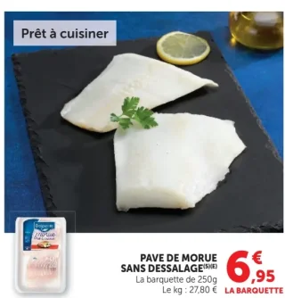 Pavé de morue sans dessalage Delpierre