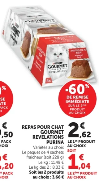 Repas pour chat Gourmet Revelations Purina