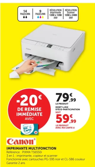 Imprimante multifonction Canon PIXMA TS6550i