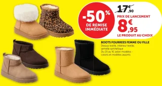 Boots fourrées femme ou fille U Collection