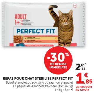 Repas pour chat stérilisé Perfect Fit