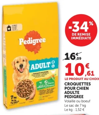 Croquettes pour chien adulte Pedigree