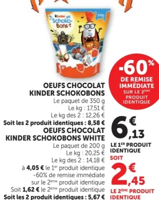 Oeufs chocolat Kinder Schokobons