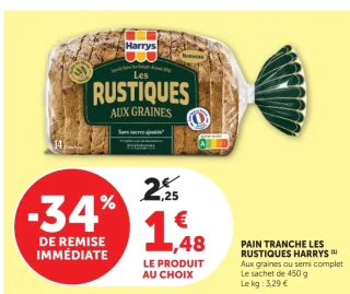Pain tranché Les Rustiques Harrys