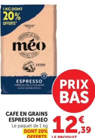 Café en grains Espresso Méo
