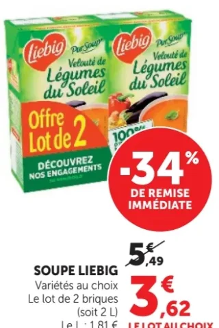 Soupe Liebig Velouté de légumes du Soleil