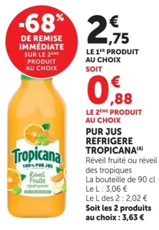 Pur jus réfrigéré Tropicana