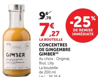 Concentrés de gingembre Gimber