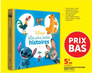 Livre Les plus belles histoires Disney Vol.2 - Éditions Hachette