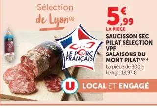 Saucisson sec Pilat Sélection VPF Salaisons du Mont Pilat