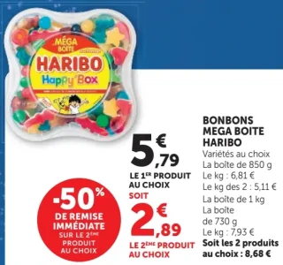 Bonbons Méga Boîte Haribo Happy Box