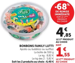 Bonbons Family Lutti Apollo ou bubblizz ou surffizz