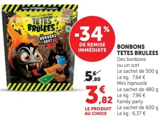 Bonbons Têtes Brûlées Des bonbons ou un sort