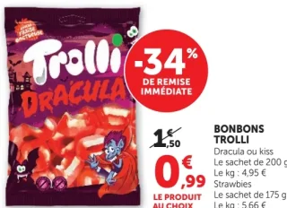 Bonbons Trolli Dracula ou kiss