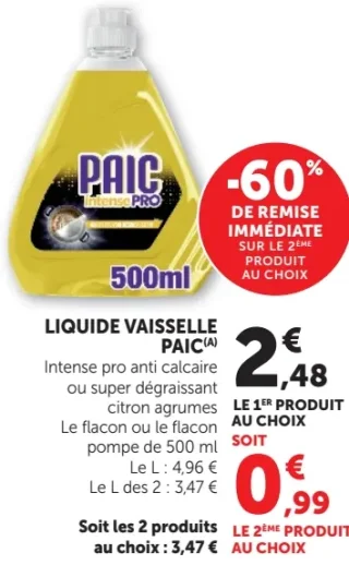 Liquide vaisselle Paic Intense Pro
