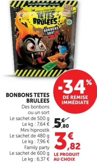 Bonbons Têtes Brûlées Des bonbons ou un sort