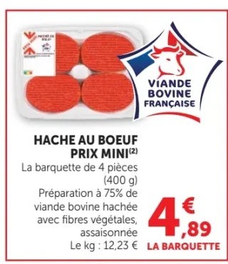 Haché au bœuf Prix Mini